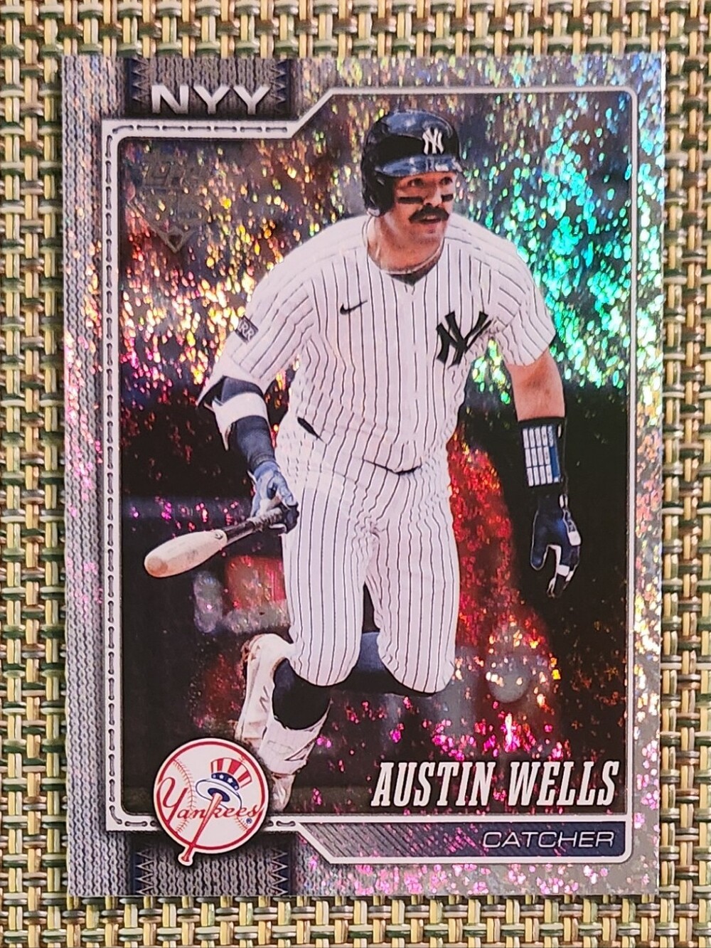 Austin Wells Holographic Baseball Card